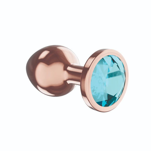 Анальная Пробка Diamond Topaz Shine L Розовое Золото_1