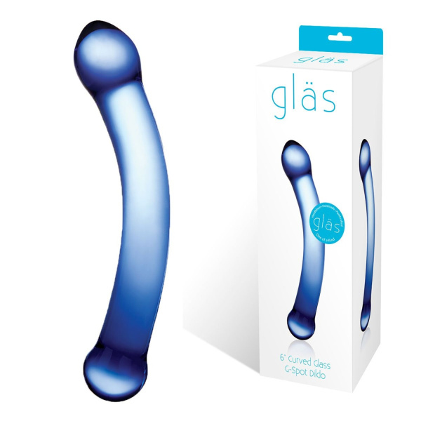Стеклянный фалос для точки G Curved G-Spot Glass Dildo_1