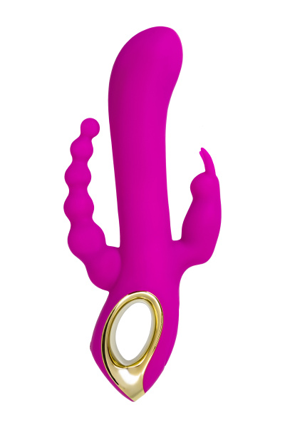 Тройной вибратор A-Toys by TOYFA TRINNY, силикон, фиолетовый, 21,5 см_5