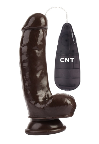 Вибратор CNT 6.9'' Stud Realistic Dildo Brown_1