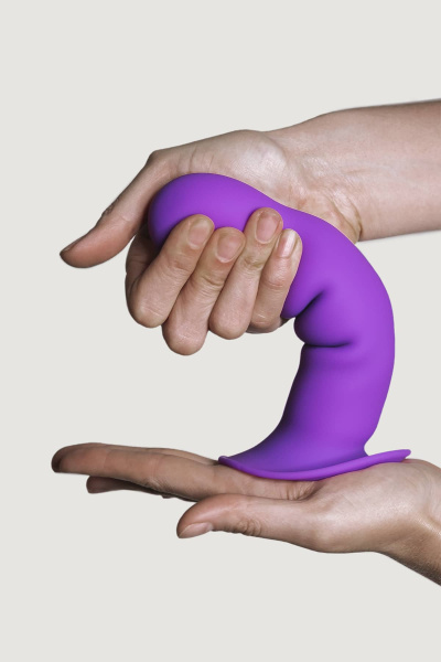 Дилдо на присоске с двойной плотностью HITSENS 03 LILA ADRIEN LASTIC DILDO DUAL DENSITY_3