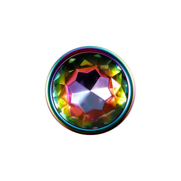 Evolved RAINBOW METAL PLUG LARGE Радужная анальная пробка большая_3