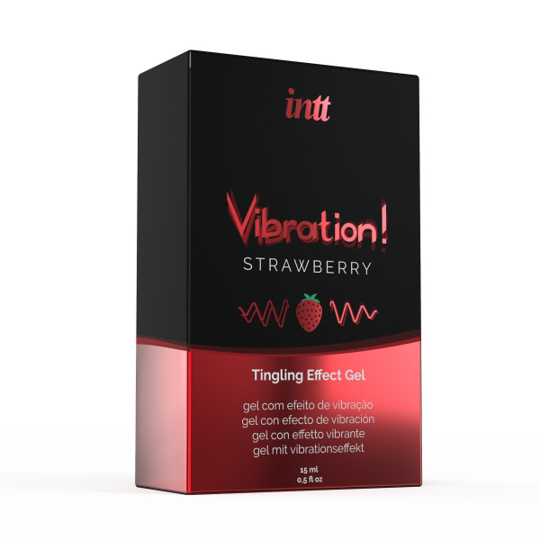 Жидкий интимный гель с эффектом вибрации Intt Strawberry, 15мл_1