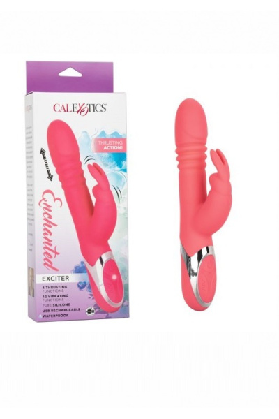 Перезарежаемый вибромассажер кролик Enchanted Exciter с функцией «поступательное движение»_1