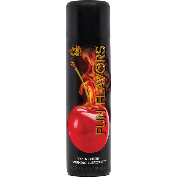 Согревающий лубрикант и лосьон для массажа со вкусом вишни WET Fun Flavors 89 ml_1