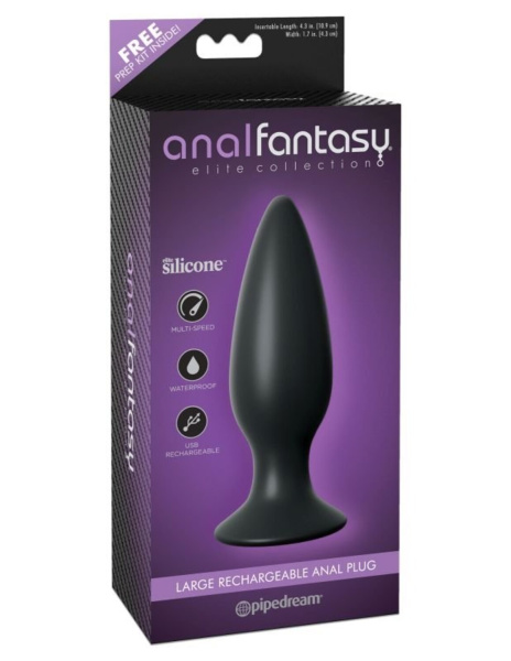 Анальная вибропробка большая серии Elite Anal Fantasy Elite Collection Large Rechargeable Anal Plug_1