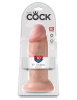 Фаллоимитатор-гигант на присоске телесный King Cock 10 Chubby Flesh_2