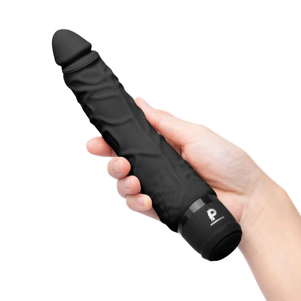 Универсальный черный вибромассажер 7" Realistic Vibrator_1