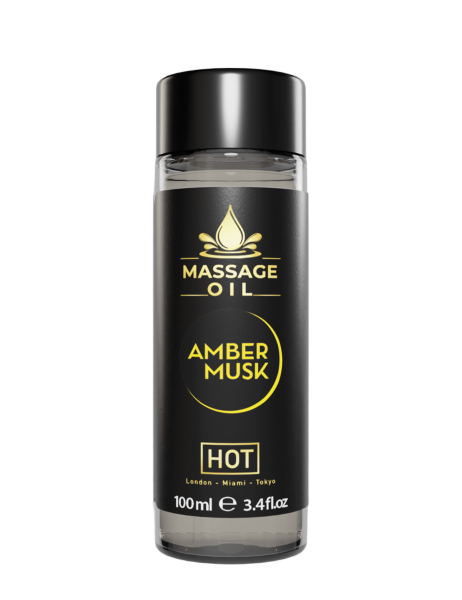 Массажное масло HOT с ароматом Амбры и Мускуса 100 мл. 44303_1