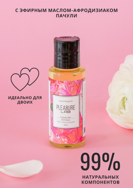 Массажное масло Pleasure Lab Delicate пионы и пачули 50 мл_1