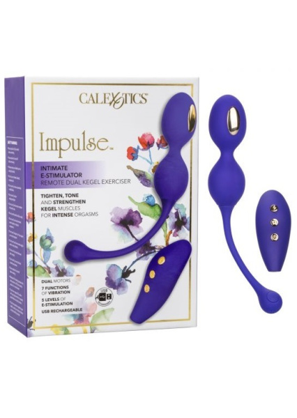 Виброшарики (тренажер Кегеля) с электростимуляцией Impulse Intimate E-Stimulator Dual Kegel_1