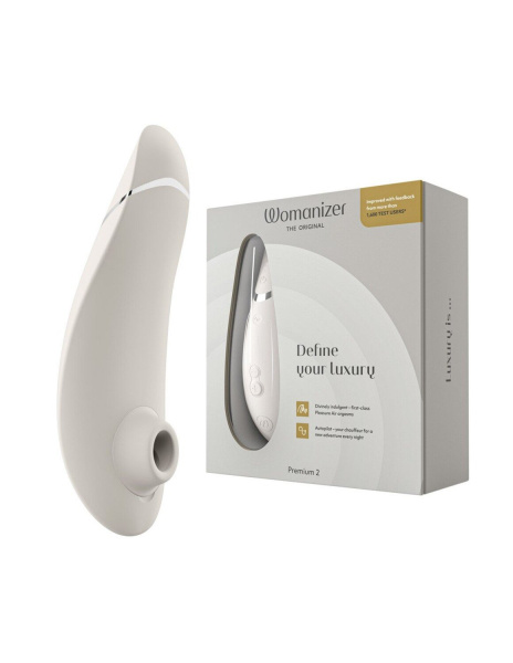 Бесконтактный клиторальный стимулятор Womanizer Premium 2 серый_1