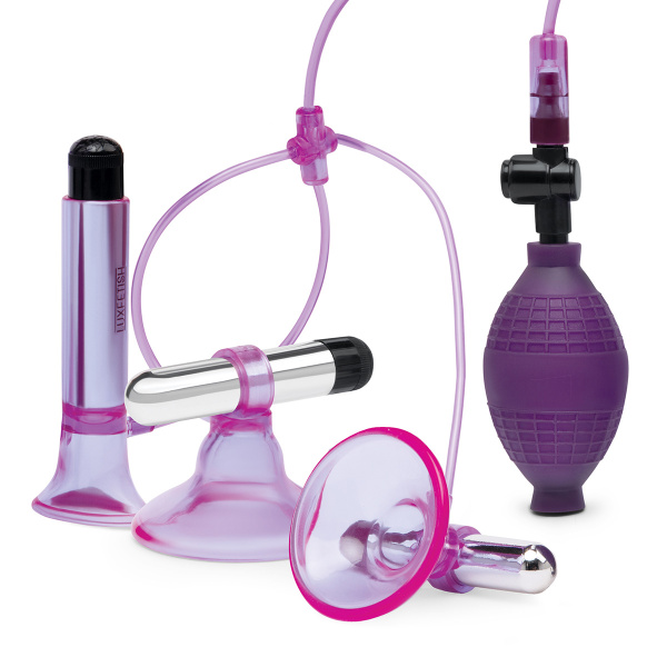 Вибропомпа для клитора и сосков Vibrating Nipple Suckers with Clitoral Pump and Quick Release_3
