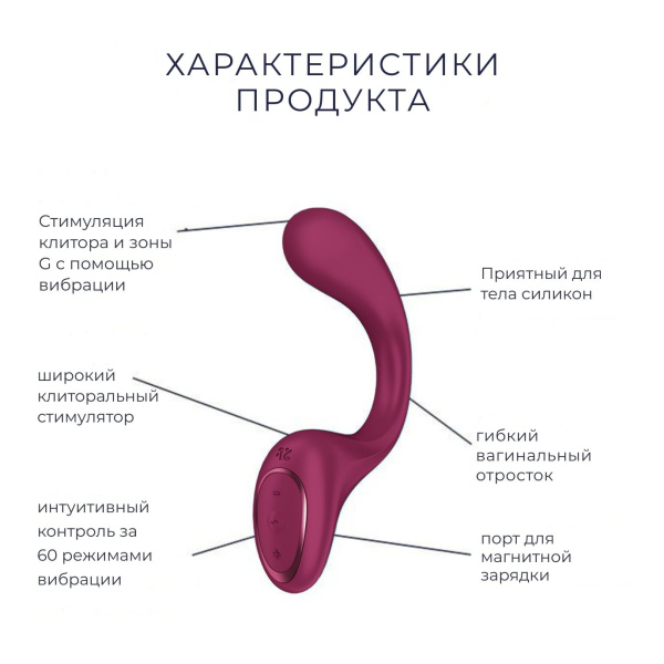 Вибратор для стимуляции зоны G Satisfyer G for Goddess 2, красный_3