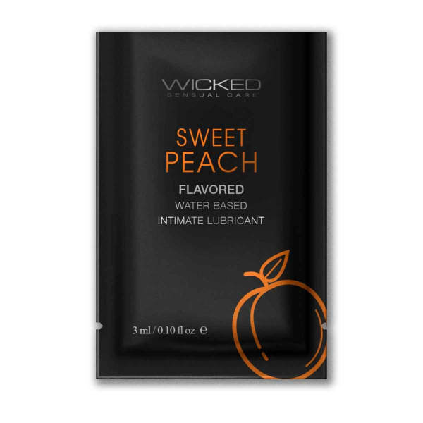 Лубрикант со вкусом спелого персика WICKED AQUA Sweet Peach 3 мл_1