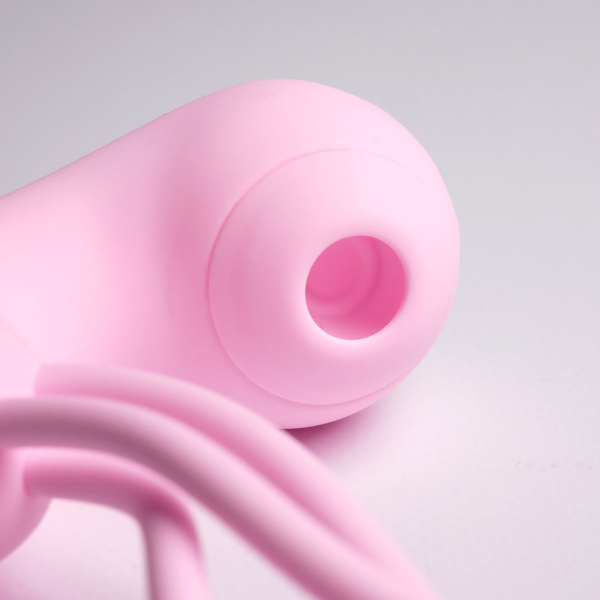 Вакуумный стимулятор с вагинальными виброшариками Youvic	, розовый_3