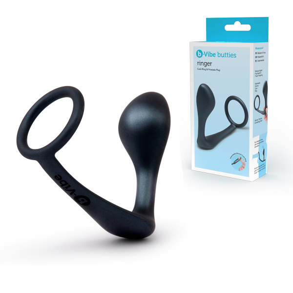 Анальный плаг с кольцом для простаты RINGER COCK RING & PLUG_2