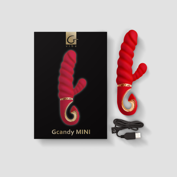 Gvibe Gcandy Mini - Витой вибратор с клиторальным стимулятором, 19х3.5 см_3