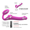 Гибкий страпон Strap-on-me MULTI ORGASM с имитацией оральных ласк и вибрацией, фуксия, S_7