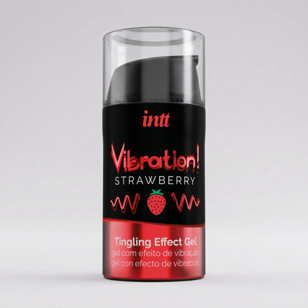 Жидкий интимный гель с эффектом вибрации Intt Strawberry, 15мл_2