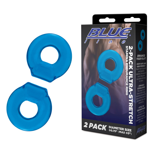 Пара колец для пениса и мошонки 2-Pack Ultra-Stretch Stamina Endurance Ring_2