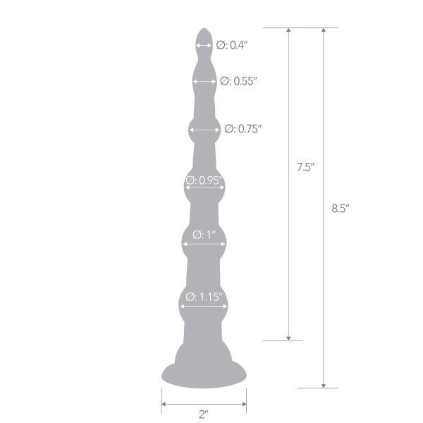 Анальная елочка на присоске 8,5in Anal Beads With Suction Base_5
