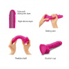 Реалистичный фаллоимитатор с подвижной кожей Strap-on-me SLIDING SKIN Medium на присоске, фуксия_3