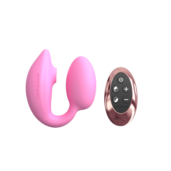 Cтимулятор клитора и зоны G с пультом для пары Love to love WONDERLOVER - PINK PASSION_1