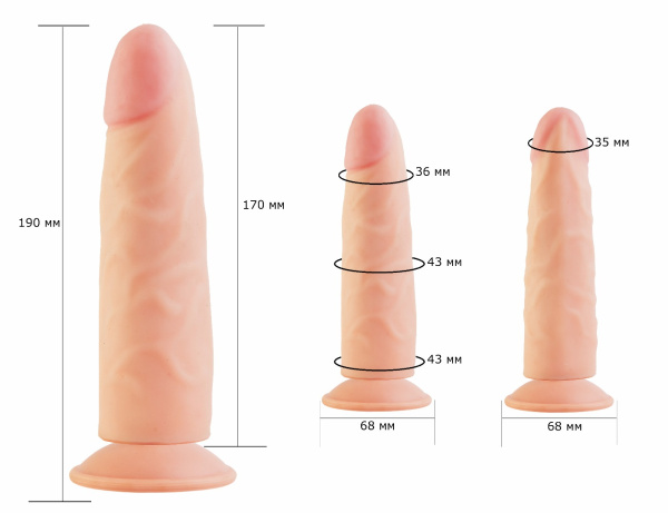 Фаллоимитатор на присоске Кибер-кожа 810400ru_1