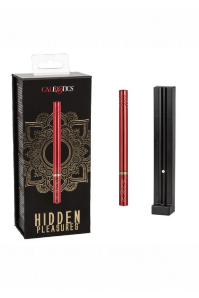 Ультратонкий вибромассажер Hidden Pleasures, красный_1