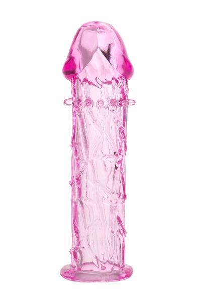 Насадка на пенис A-Toys by TOYFA Helon, TPE, розовый, 12,5 см_4