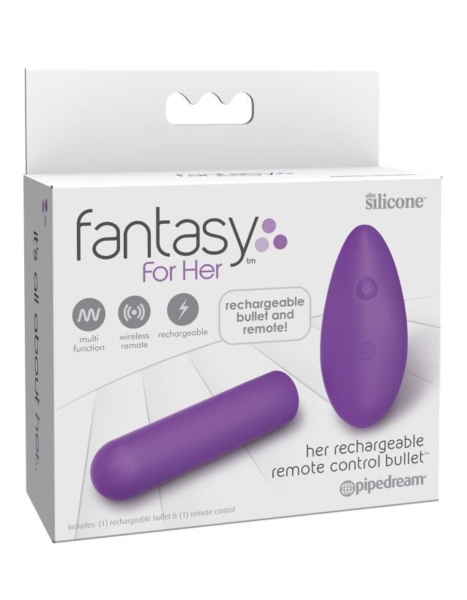 Мощная вибропуля с пультом ДУ Fantasy For Her Her Rechargeable Remote Control Bullet_1