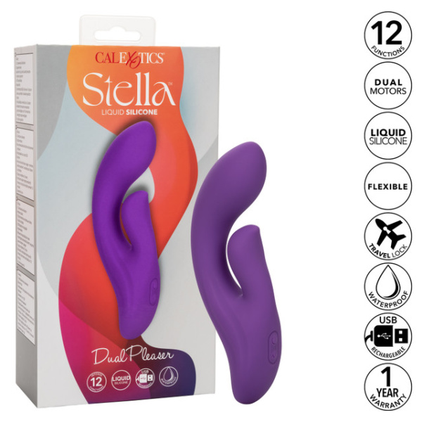 Вибратор-кролик Stella Liquid Silicone Dual Pleaser_6