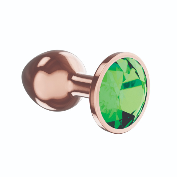 Анальная Пробка Diamond Emerald Shine S Розовое Золото_1