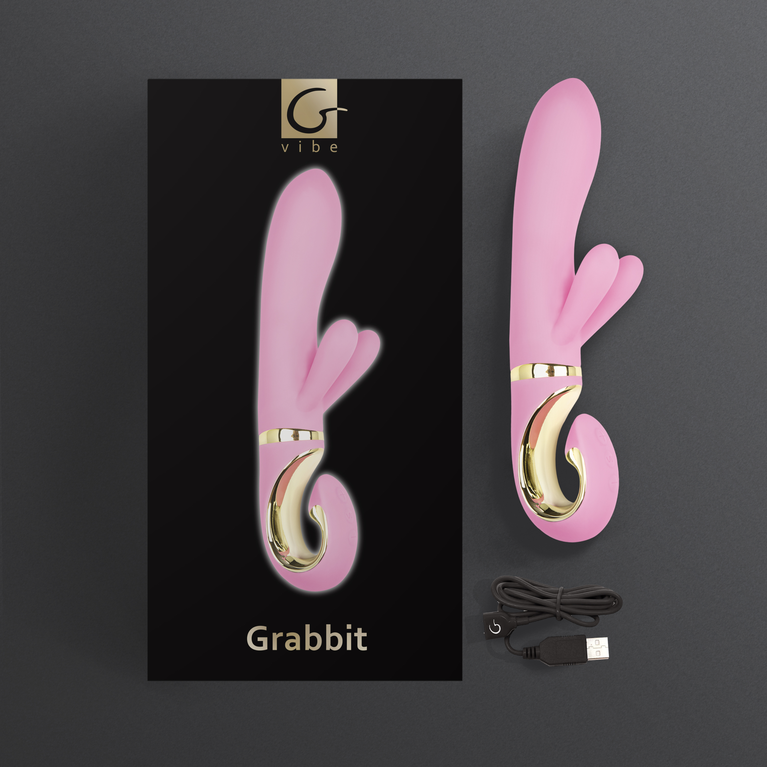 Вибратор с клиторальным отростком Gvibe – Grabbit, 18 см_2
