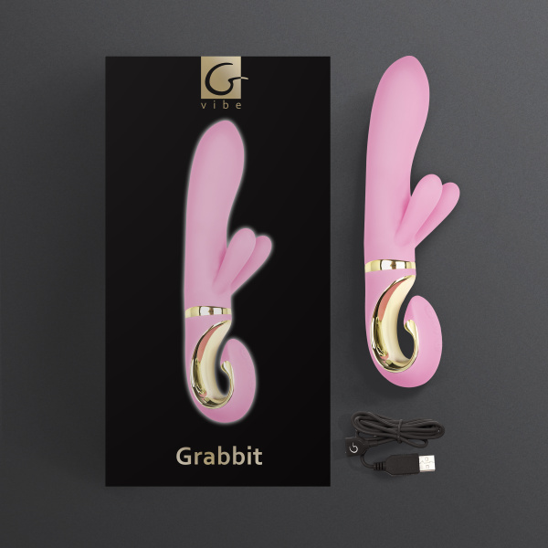 Вибратор с клиторальным отростком Gvibe – Grabbit, 18 см_2