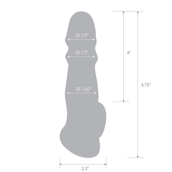 Прозрачная насадка для пениса Girthy 6,75in Penis Enhancing Sleeve Extension_5