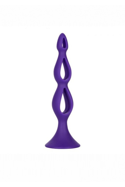 Анальная елочка Silicone Triple Probe, синяя_5
