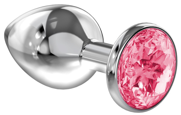 Анальная пробка Diamond Pink Sparkle Large_1