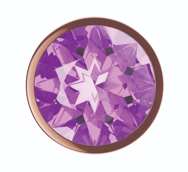 Анальная Пробка Diamond Amethyst Shine L Розовое Золото_4