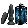 Анальная пробка с пультом управления силиконовая черная MR PLAY BI-040086W-MR_2