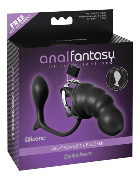 Мужской пояс верности на замочке с анальным плагом Ass-Gasm Cock Blocker Anal Fantasy_1