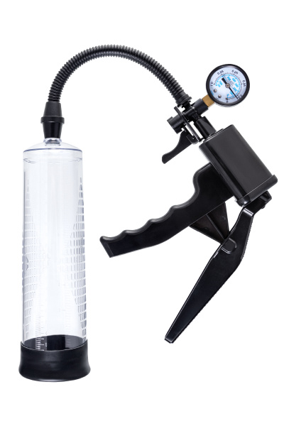 Механическая помпа для пениса Sexus Men Training Viggo, ABS-пластик, черная, 62 см_3