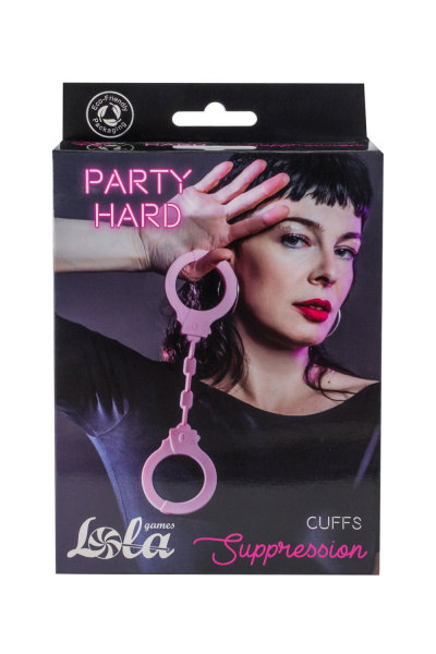 Силиконовые наручники Party Hard Suppression Pink_4