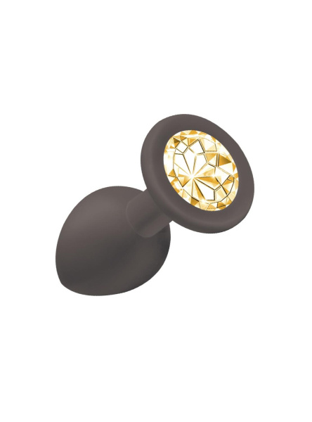 Анальная пробка Emotions Cutie Small Black  golden crystall_1