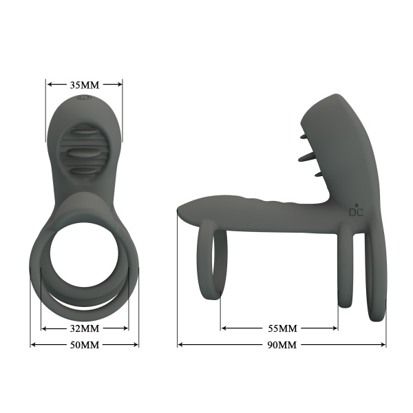 Эрекционное кольцо с вибростимуляцией клитора Pretty love BI-040135-1_1