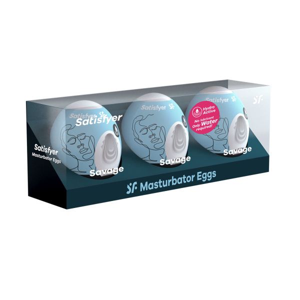 Набор из трех яиц мастурбаторов Satisfyer Masturbator Egg 3er Set Savage_1