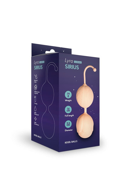 Шарики Кегеля со смещенным центром тяжести Sirius, 3,5 x 14 см , цвет слоновая кость_1