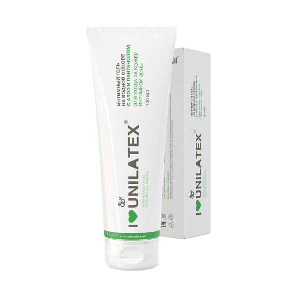 Интимный гель-лубрикант Unilatex на водной основе Алоэ+Пантенол, 100 мл._2