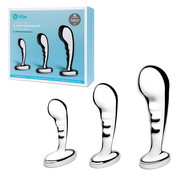 Набор стальных стимуляторов простаты STAINLESS STEEL P-SPOT TRAINING SET_2